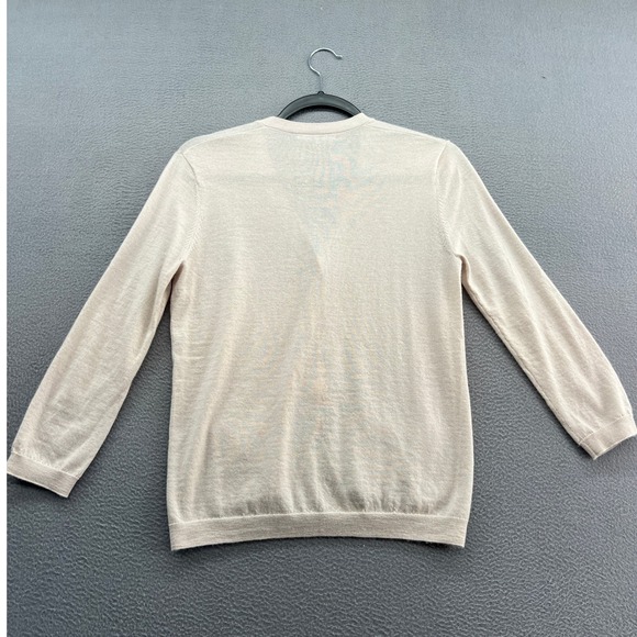 Neiman Marcus Sweater Womens Sz S The Cashmere Collection Cardigan Beige - Picture 7 of 8